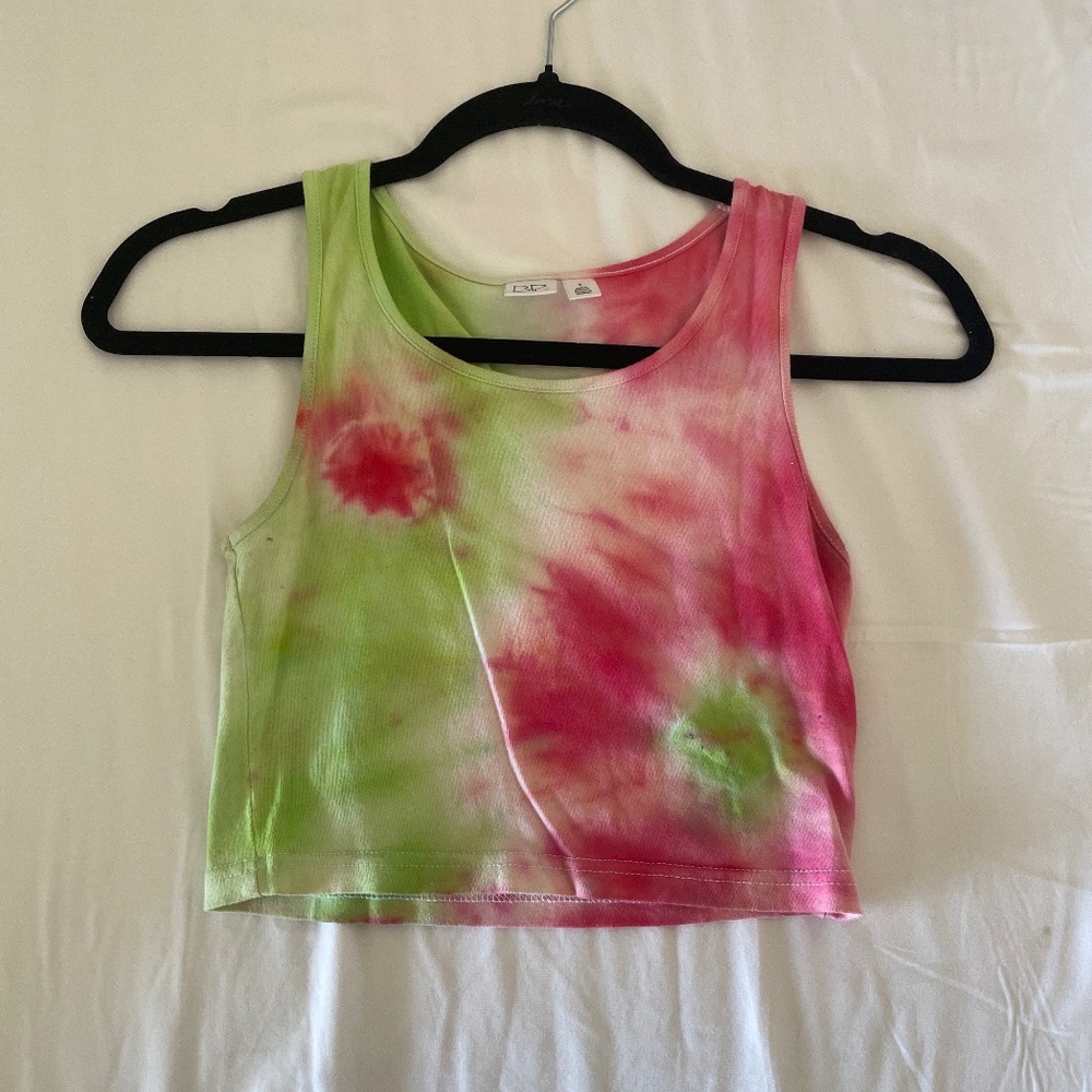 Yin Yang hand dyed crop top